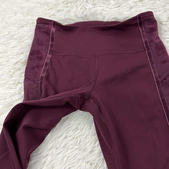 Lululemon Wunder Under Crop High-Rise *Flocked 21" Dark Adobe / Scatter Floral - Picture 2 of 6